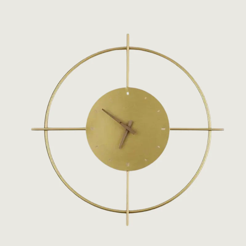 Modern Circular Wall Clock Light �?Minimalist Metal Frame with Artistic Design