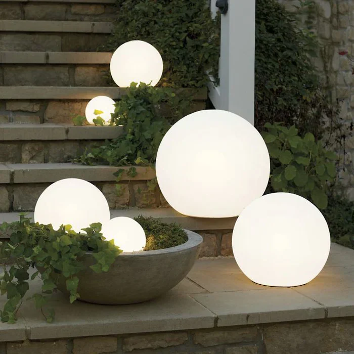Outdoor Globe LED Lights - Weatherproof, Remote-Control, Modern Design