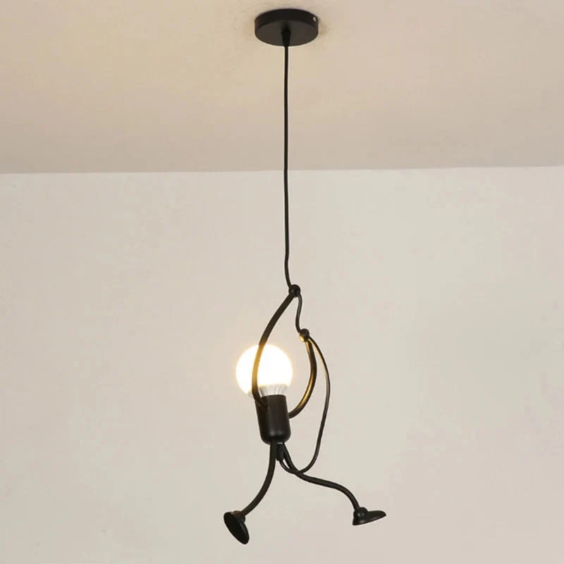 Playful Modern Pendant Light - Whimsical Humanoid Ceiling Fixture