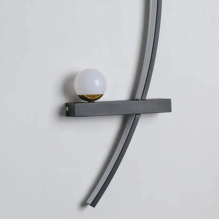 Minimalist LED Wall Light with Shelf �C Modern Arc Design & Ambient Lighting