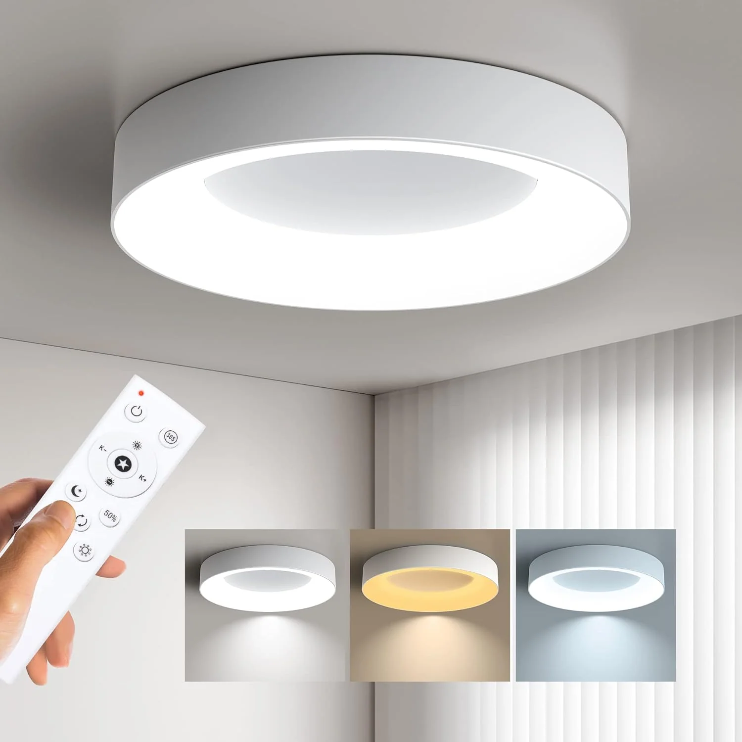 Modern Minimalist LED Ceiling Light �C Round Flush Mount with Acrylic Diffuser, 240V