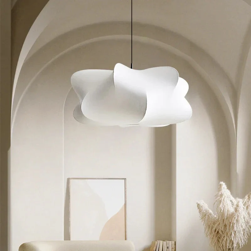 Wabi Sabi Silk Pendant Light �C Organic Sculptural Ceiling Lamp for Serene Spaces