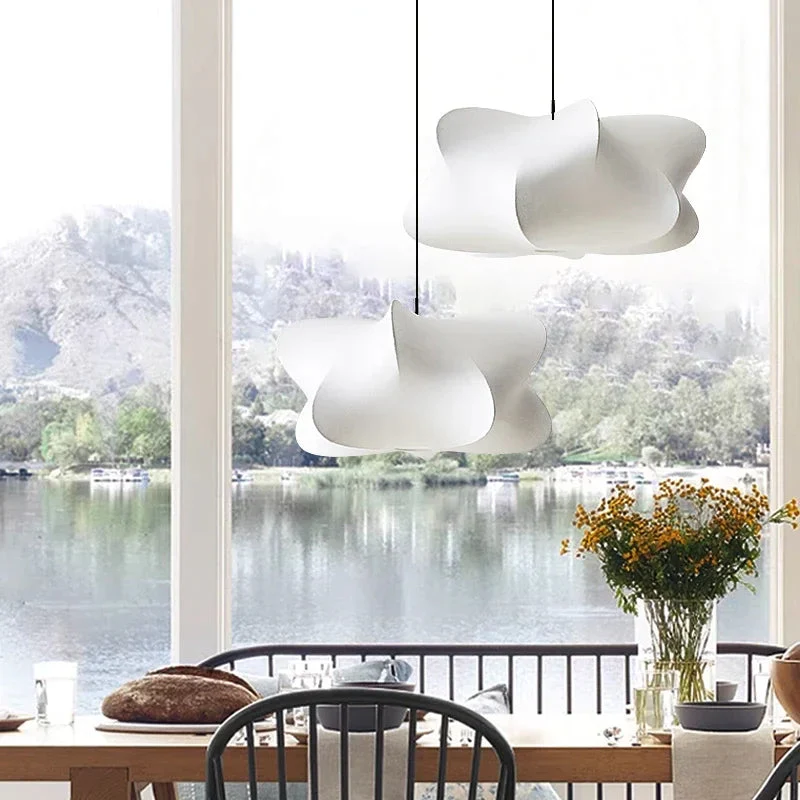 Wabi Sabi Silk Pendant Light �C Organic Sculptural Ceiling Lamp for Serene Spaces