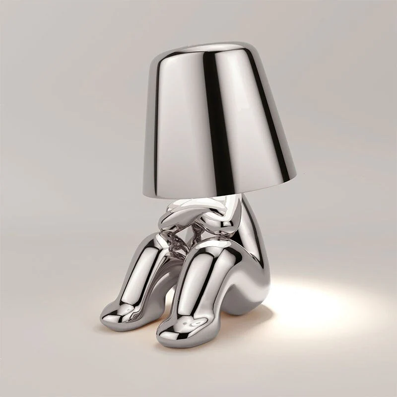 Modern Sculptural Table Lamp �C Whimsical Design with Rechargeable Battery