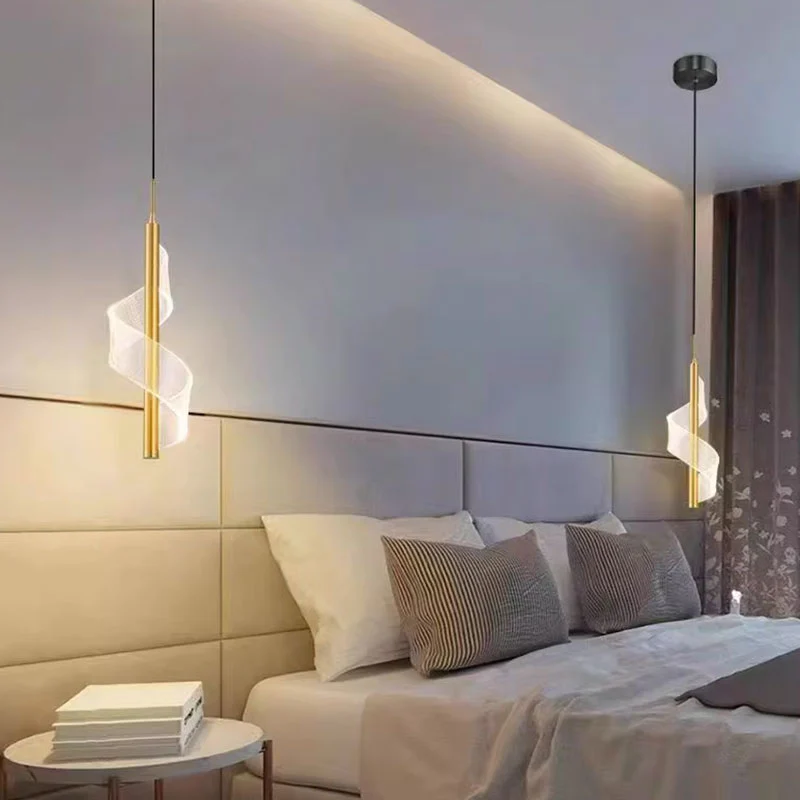 Modern LED Pendant Light �C Minimalist Spiral Design with Adjustable Hanging Height