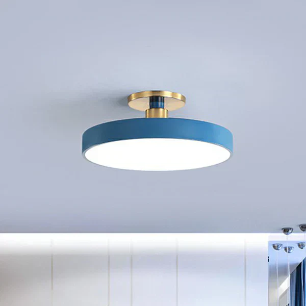Modern Minimalist Semi-Flush Mount Ceiling Light with LED and Acrylic Design