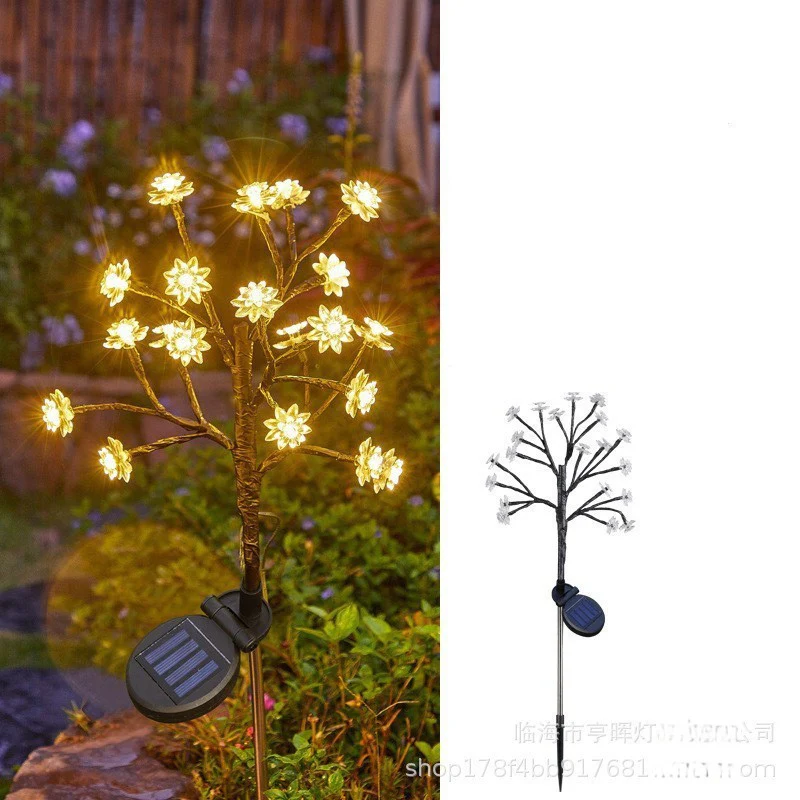 Solar-Powered Blossom Garden Lights - 6-Pack LED Decorative Outdoor Lighting