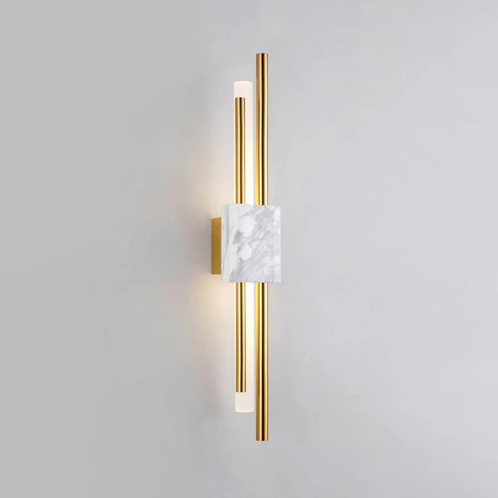 Modern Marble Wall Sconce �C Luxury LED Wall Light in Geometric Minimalist Design
