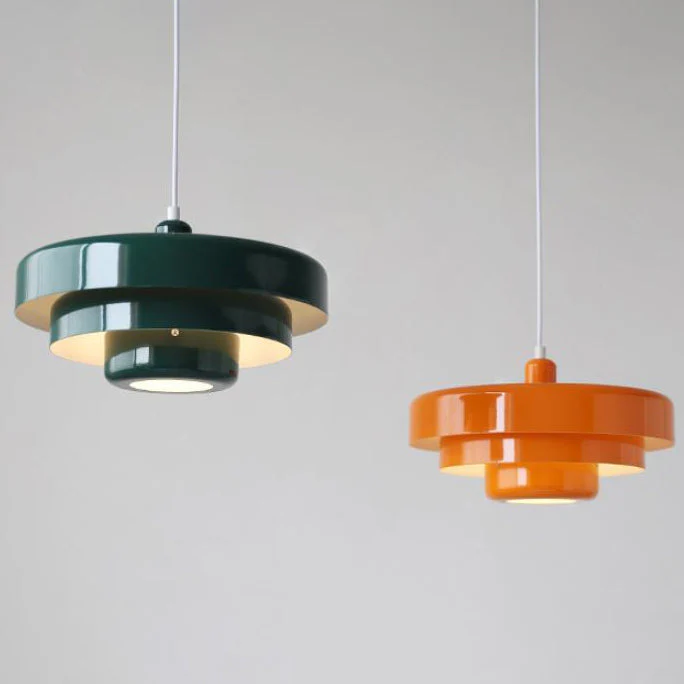 Mid-Century Modern Multi-Layered Pendant Light with Retro Charm