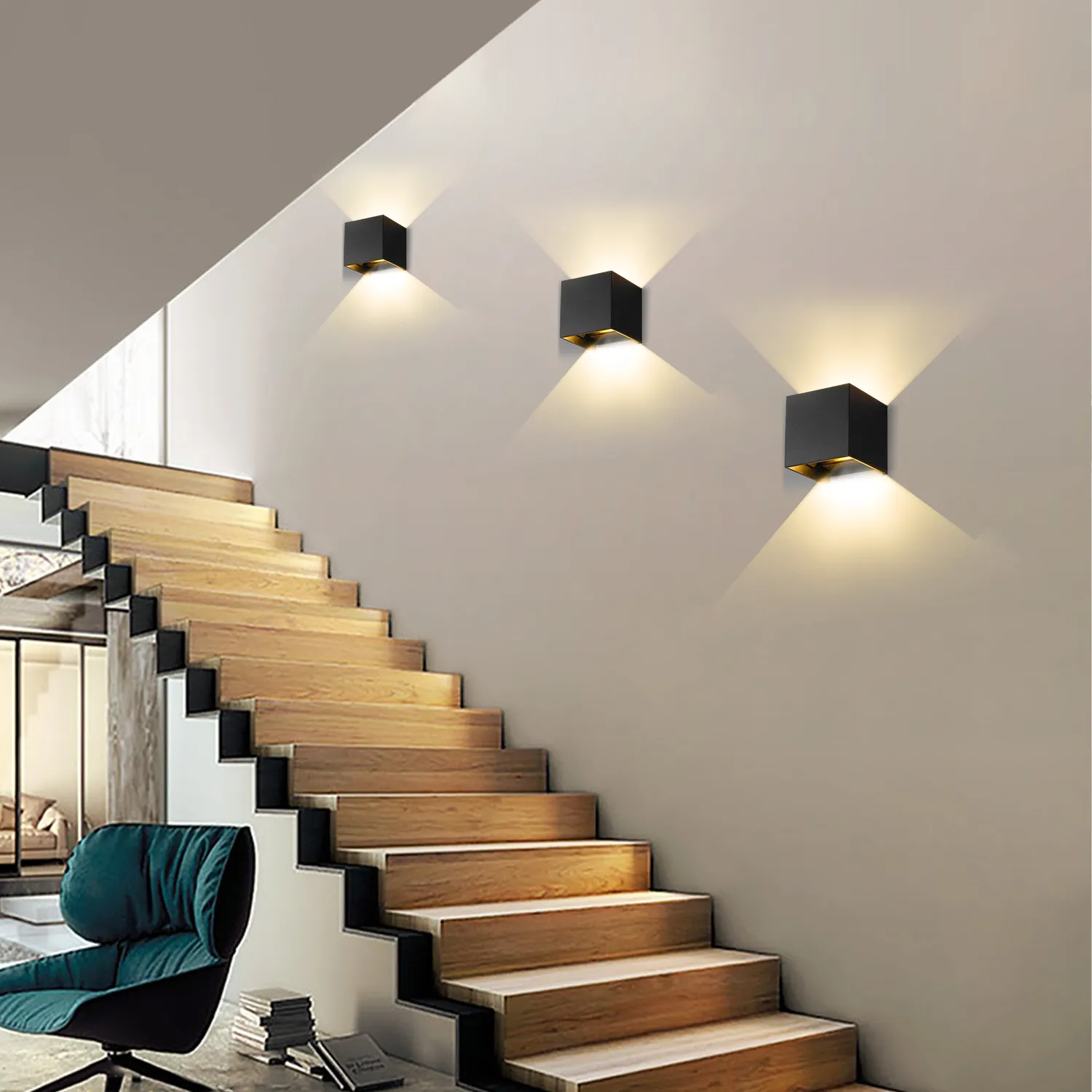 Modern LED Wall Light with Motion Sensor �C Minimalist Cube Sconce