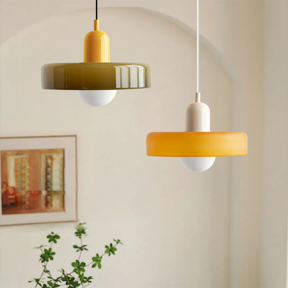 Modern Glass Pendant Light �C Minimalist LED Ceiling Fixture for Utility Rooms