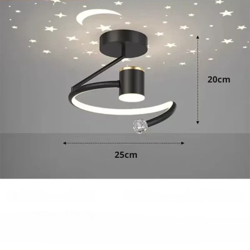 Modern LED Ceiling Light with Starry Sky Projection for Kids and Living Rooms