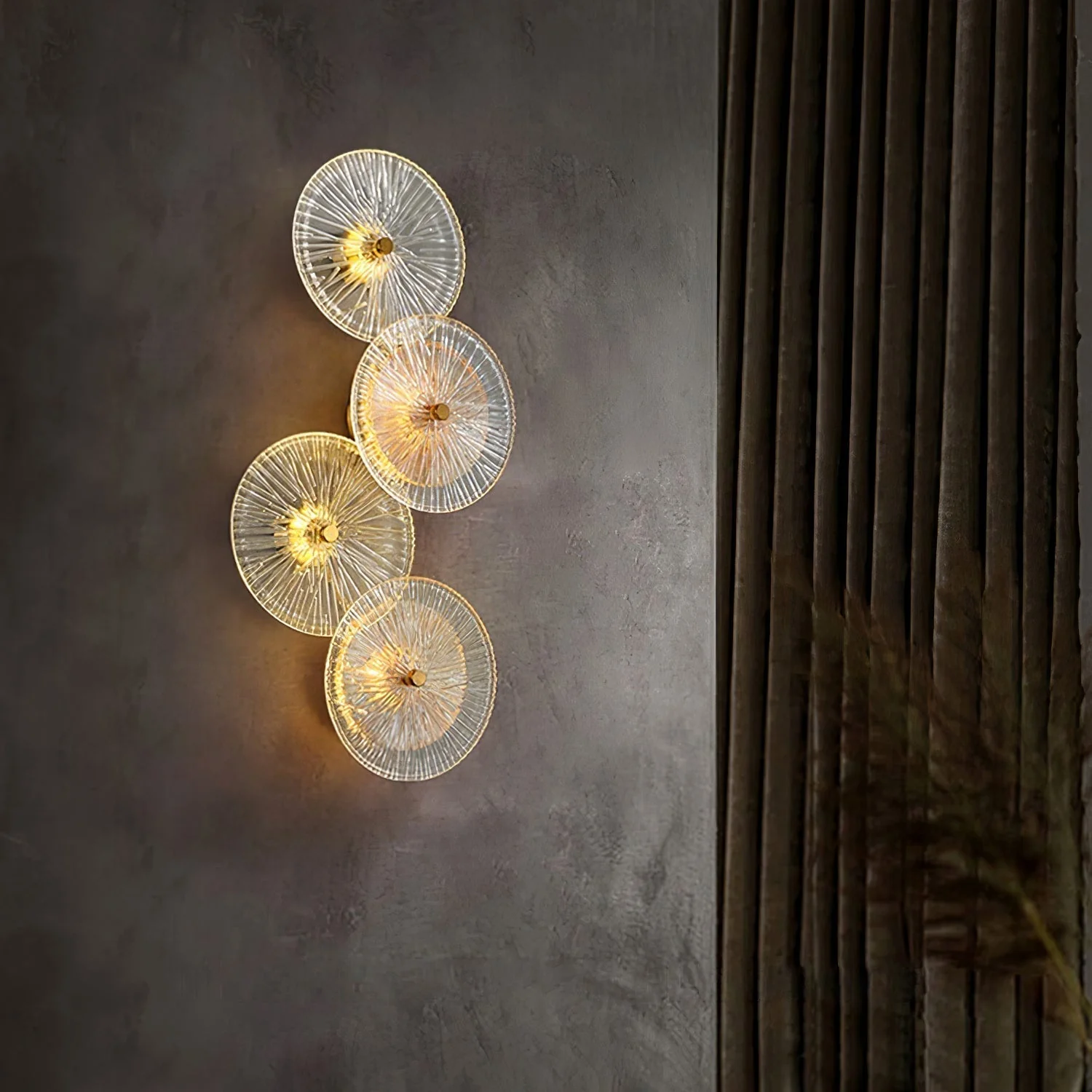 Modern Lotus Flower Wall Sconce �C Artistic LED Light with Elegant Radial Disc Design