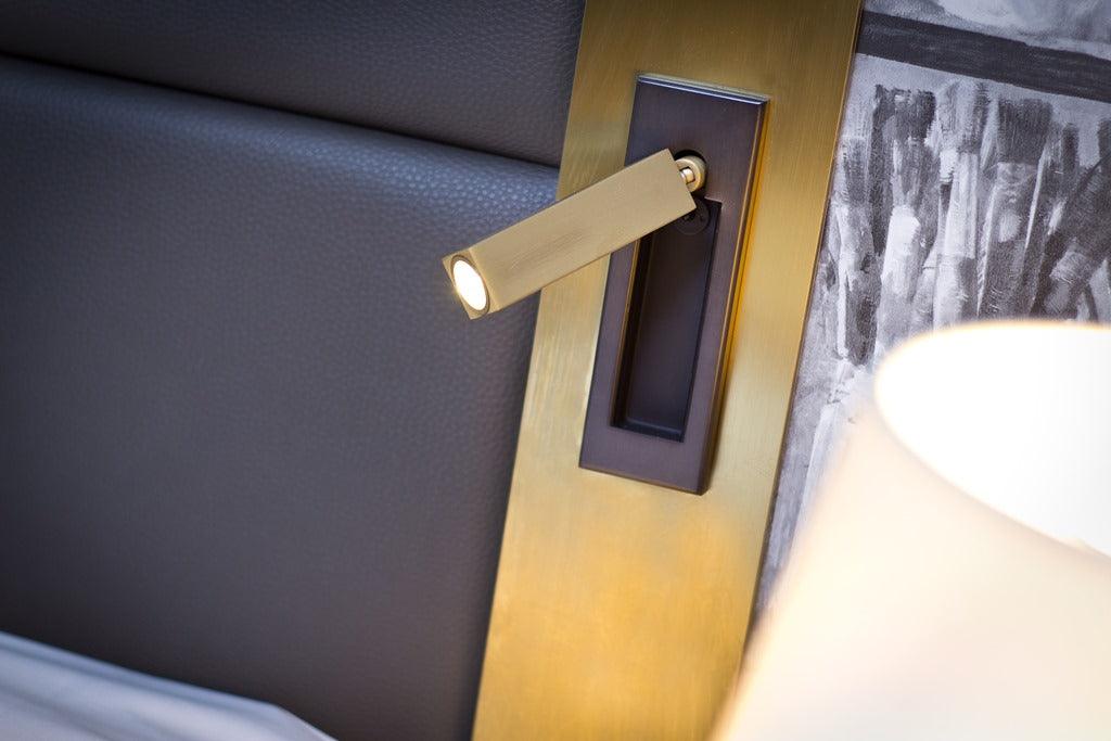 Modern Recessed Wall Light �C Adjustable LED Bedside Reading Lamp, Minimalist Design