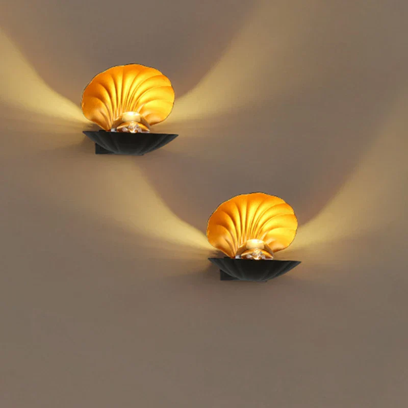 Outdoor Shell Wall Light �C Weatherproof Coastal Sconce in Ribbed Metal & Glass Design
