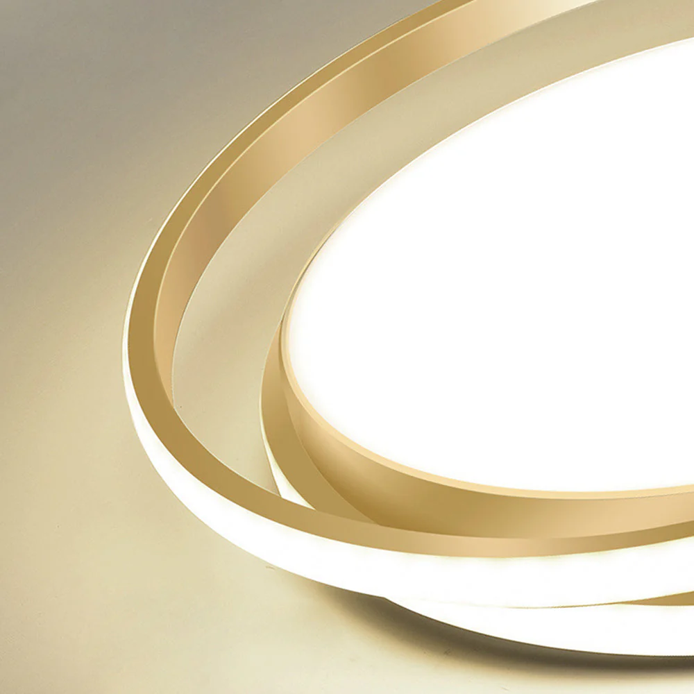 Modern Minimalist LED Flush Ceiling Light �C Circular Iron & Acrylic Fixture