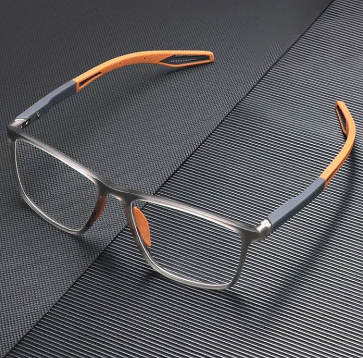 Lightweight Men's Blue Light Blocking Reading Glasses - Orlando Rectangular