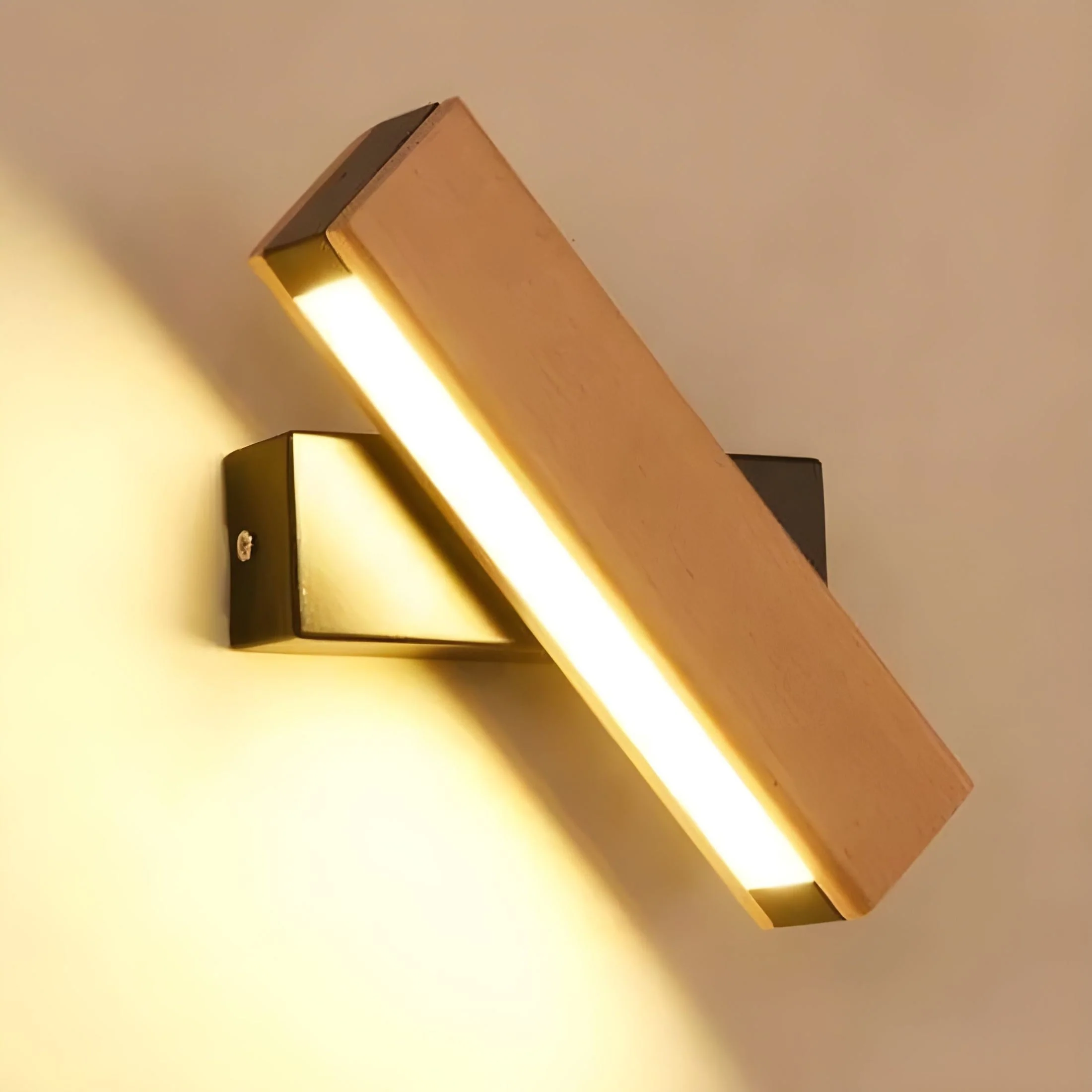 Modern Scandinavian Wooden LED Wall Light �C Minimalist Adjustable Wall Sconce