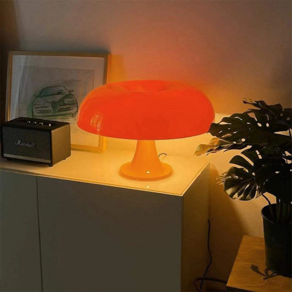 Minimalist Nordic Mushroom Table Lamp with LED and Dimmer Function