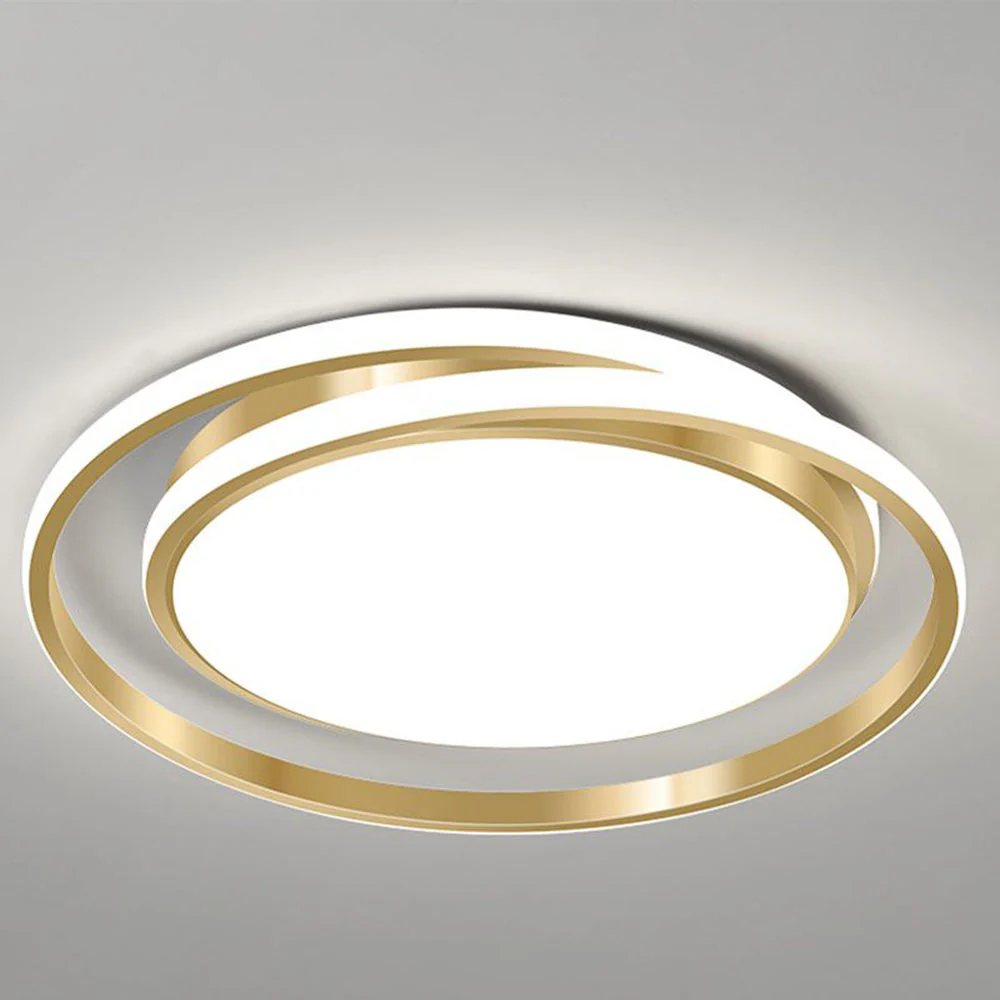 Modern Minimalist LED Flush Ceiling Light �C Circular Iron & Acrylic Fixture