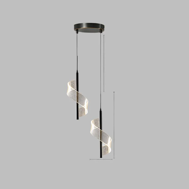 Modern LED Pendant Light �C Minimalist Spiral Design with Adjustable Hanging Height