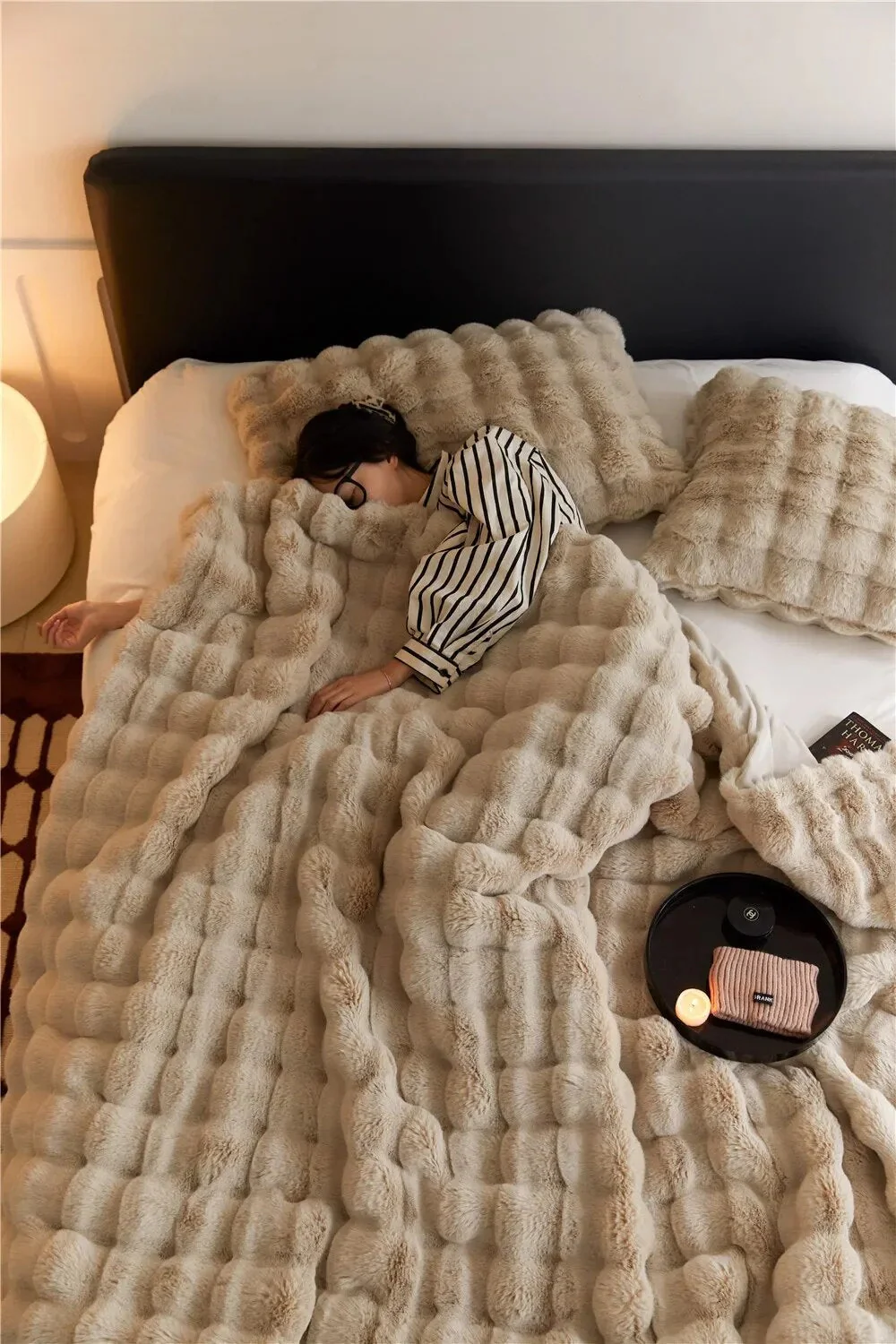 Throw Blanket | Plush Fabric | Soft Tactile Texture | Living Room Accent