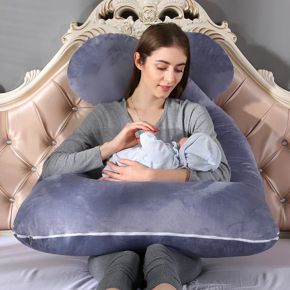 U-Shaped Maternity Pillow �C Ergonomic Full Body Support for Pregnancy