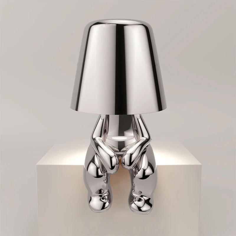 Modern Sculptural Table Lamp �C Whimsical Design with Rechargeable Battery