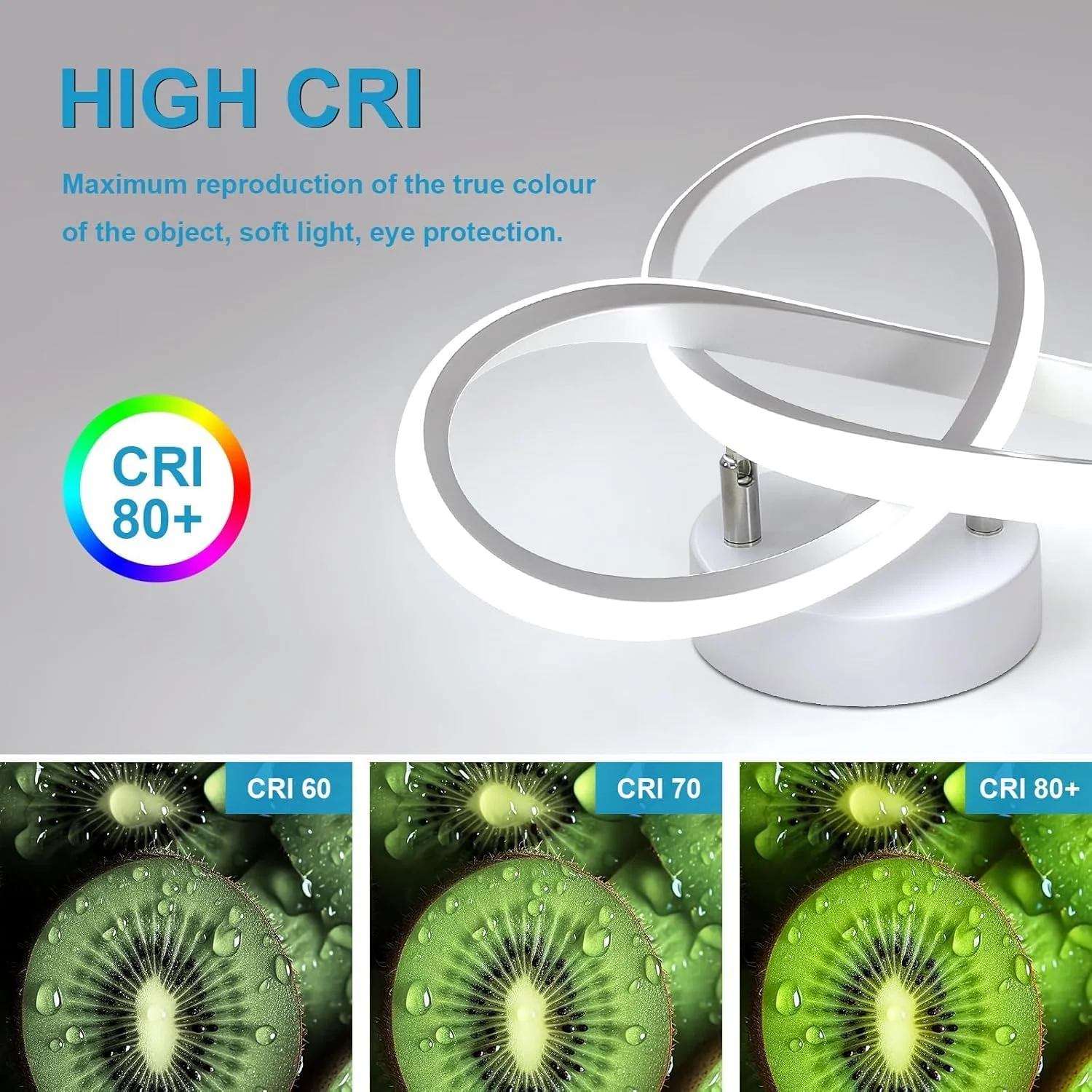 Modern LED Ceiling Light with Sculptural Loop Design �C Iron & Acrylic Flush Mount