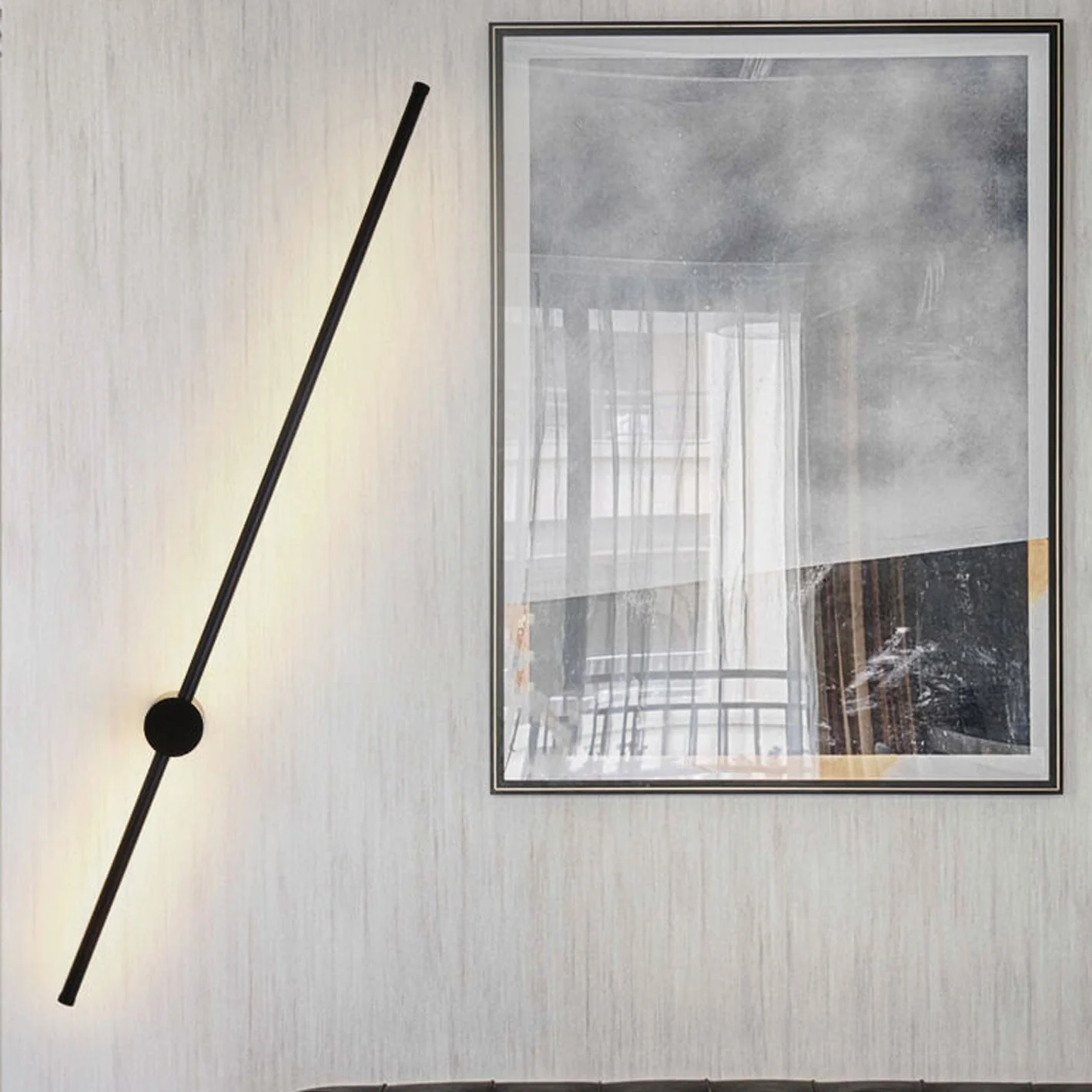 Modern LED Wall Light �?Minimalist Aluminium Sconce with Twin Linear Rod Design