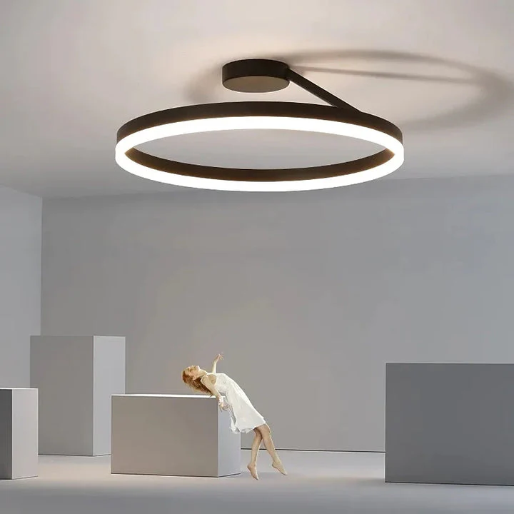 Modern Scandinavian LED Ceiling Light - Minimalist Ring Design