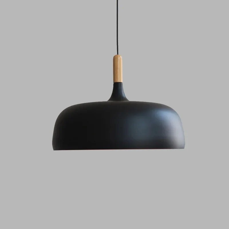 Modern Nordic Pendant Lamp with LED Lighting and Wooden Accent
