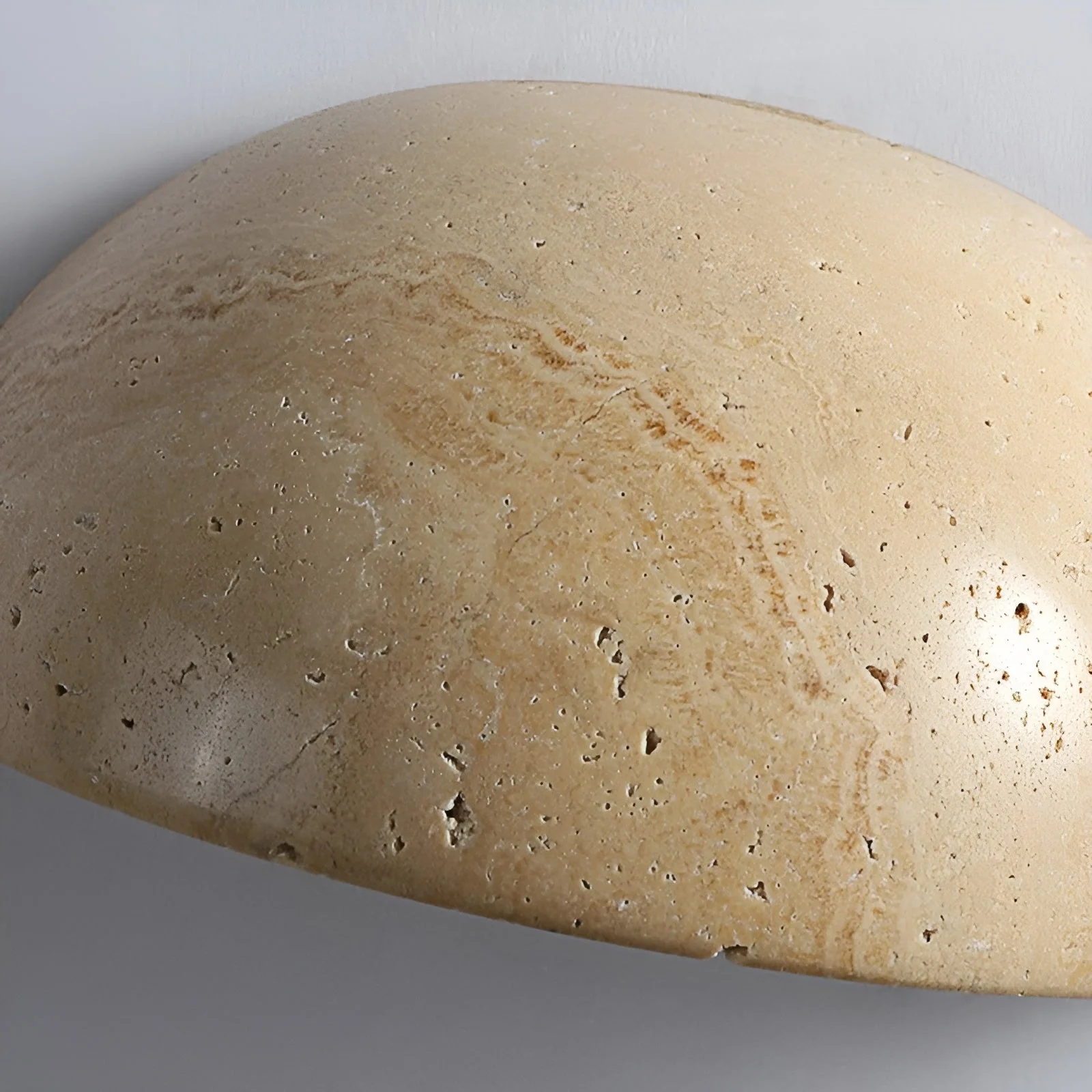 Semi-Circular LED Wall Sconce - Modern Wabi-Sabi Stone Design