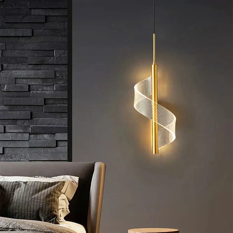 Modern LED Pendant Light �C Minimalist Spiral Design with Adjustable Hanging Height