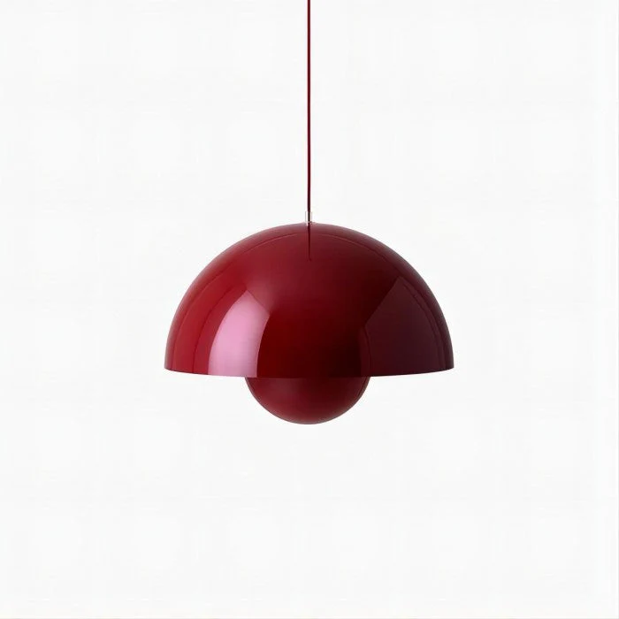 Mid-Century Modern Dome Pendant Light - Minimalist Dual Sphere Design