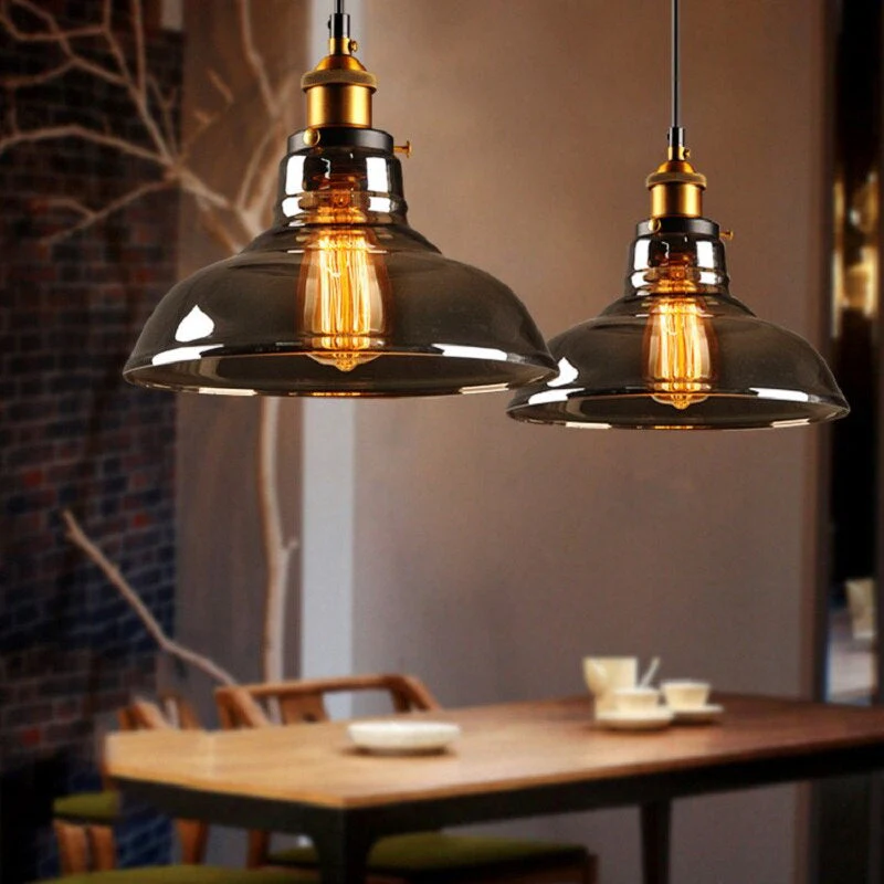 Industrial Chic Crystal Pendant Light - Vincent Luxury Hanging Lamp