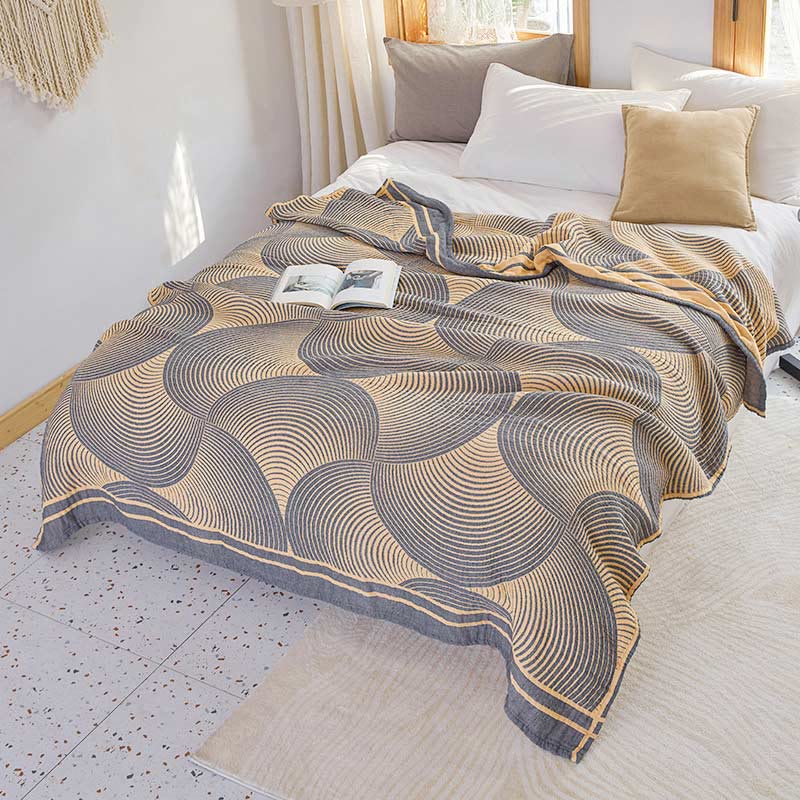 Summer Muslin Quilt �C Four-Layer Reversible Design �C 100% Cotton �C Lightweight & Breathable