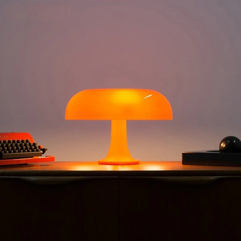 Minimalist Nordic Mushroom Table Lamp with LED and Dimmer Function