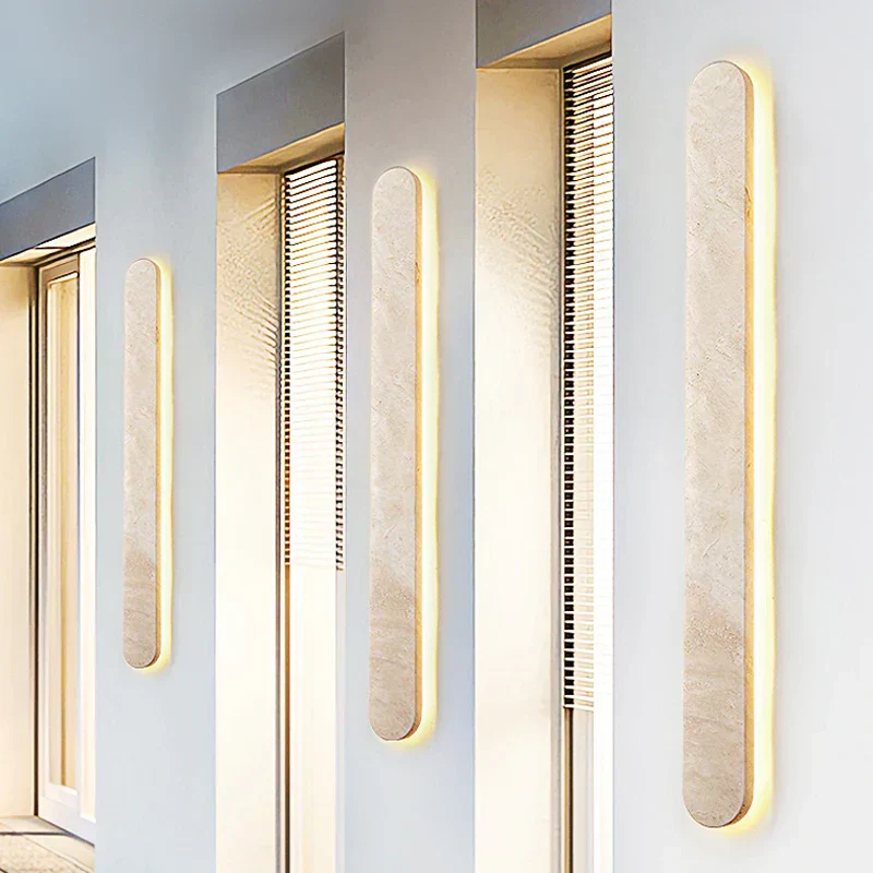 Modern Marble Wall Sconce �C Minimalist Wabi-Sabi LED Light for Hallway or Bedroom