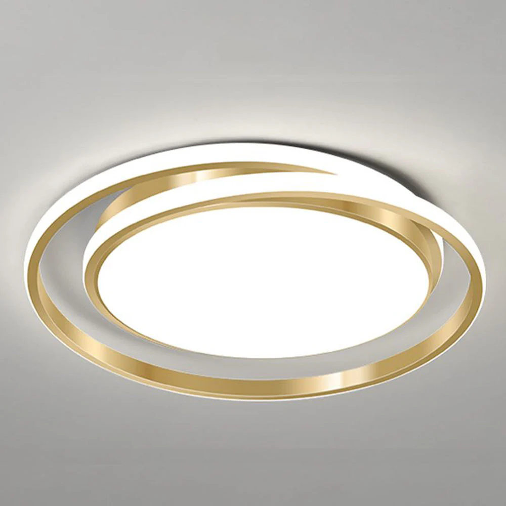 Modern Minimalist LED Flush Ceiling Light �C Circular Iron & Acrylic Fixture