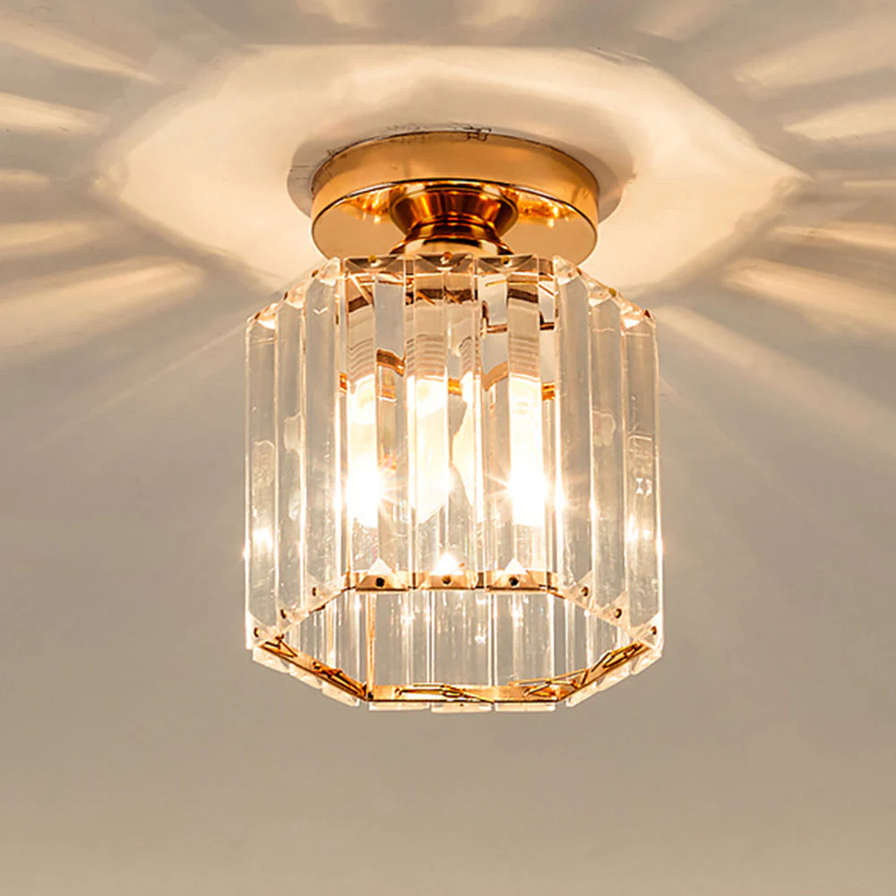 Modern Crystal Flush Ceiling Light �C Contemporary Hallway Chandelier Fixture