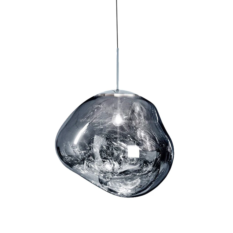 Modern Glass Pendant Light �C Sculptural Irregular Design, E27 Fitting