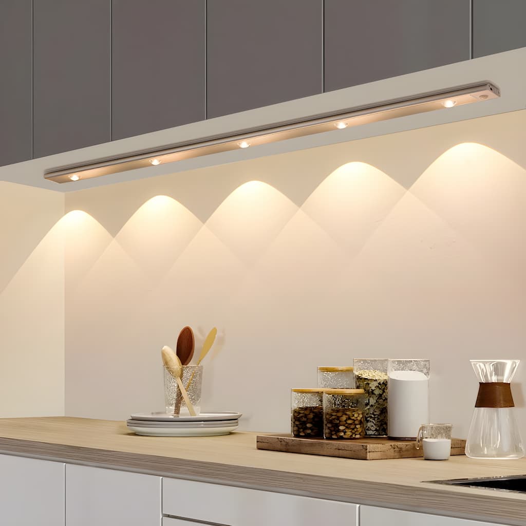 Wireless LED Motion Sensor Light Bar �C Rechargeable, Dimmable, Under Cabinet Fixture