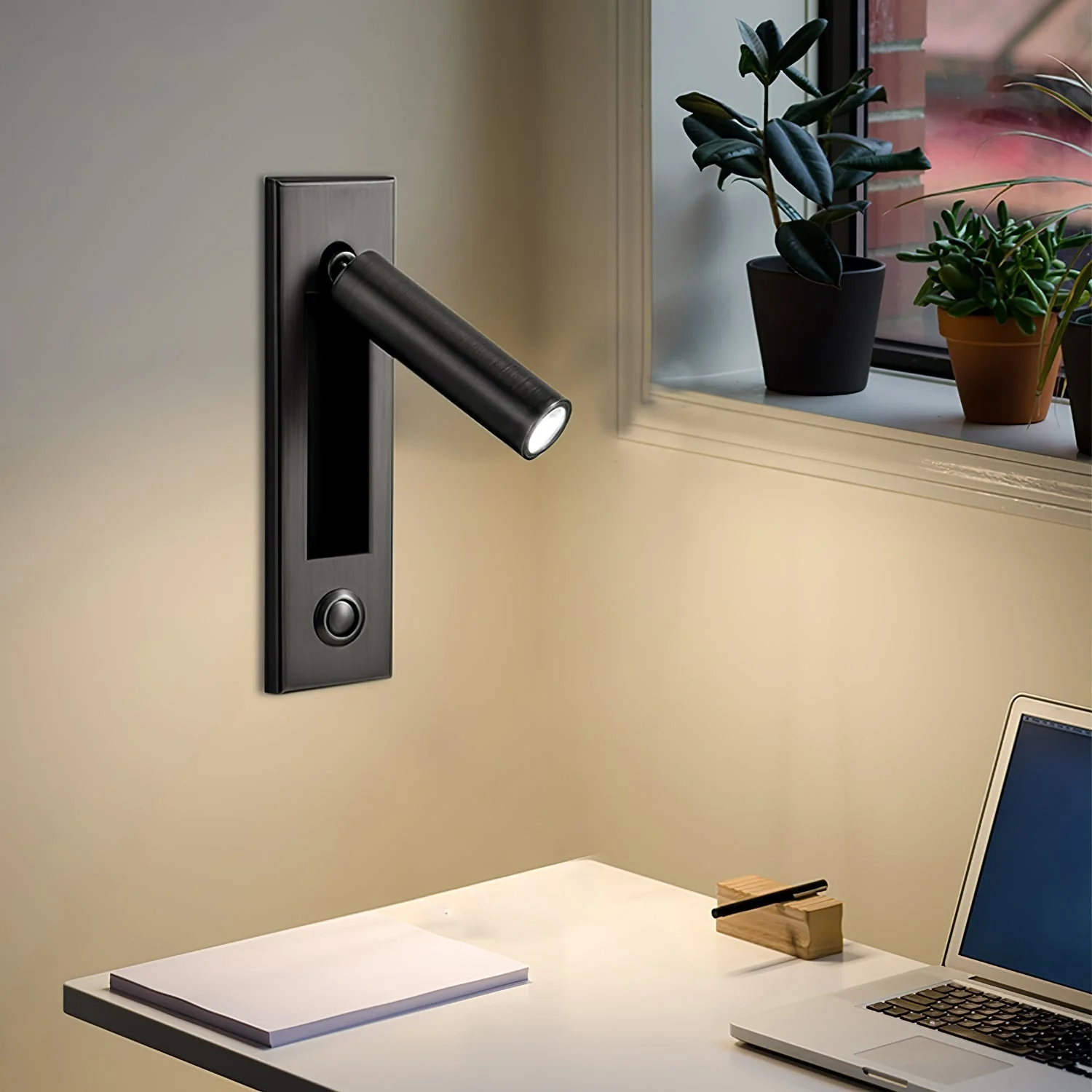 Modern Recessed Wall Light �C Adjustable LED Bedside Reading Lamp, Minimalist Design