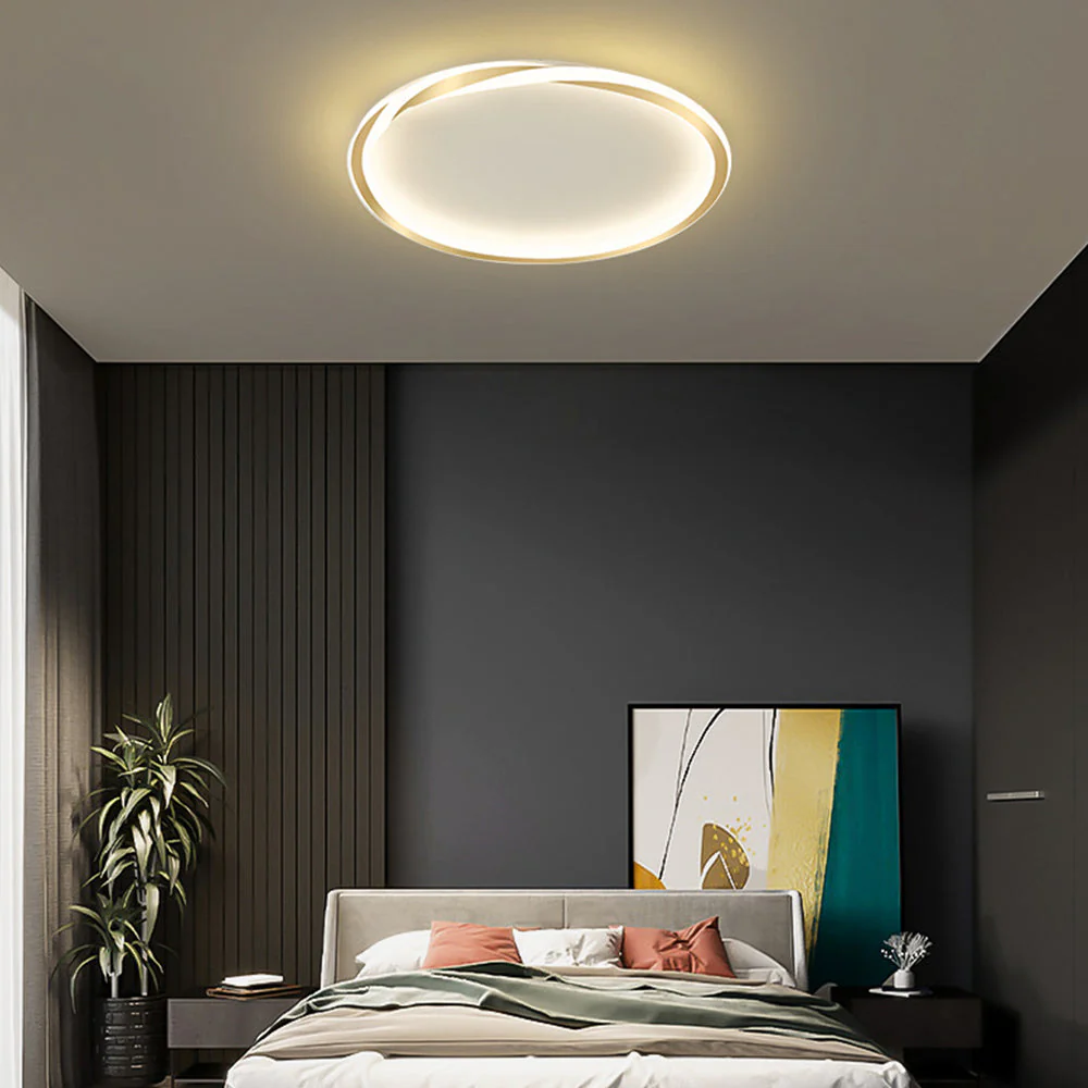 Modern Minimalist Round LED Ceiling Light �?Flush Mount - Iron & Acrylic