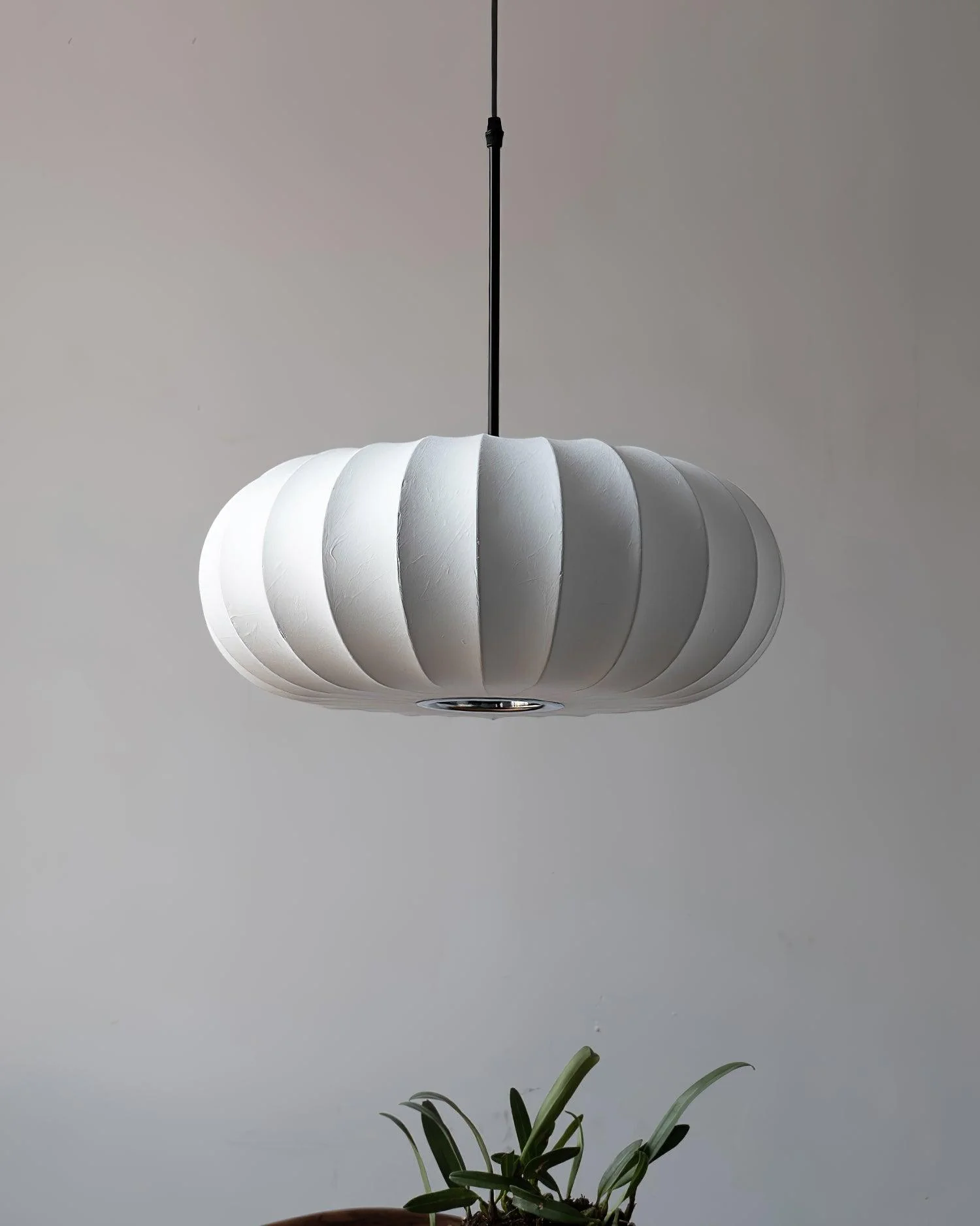 Minimalist Verona Pendant Light with Ribbed Design and Japanese Elegance