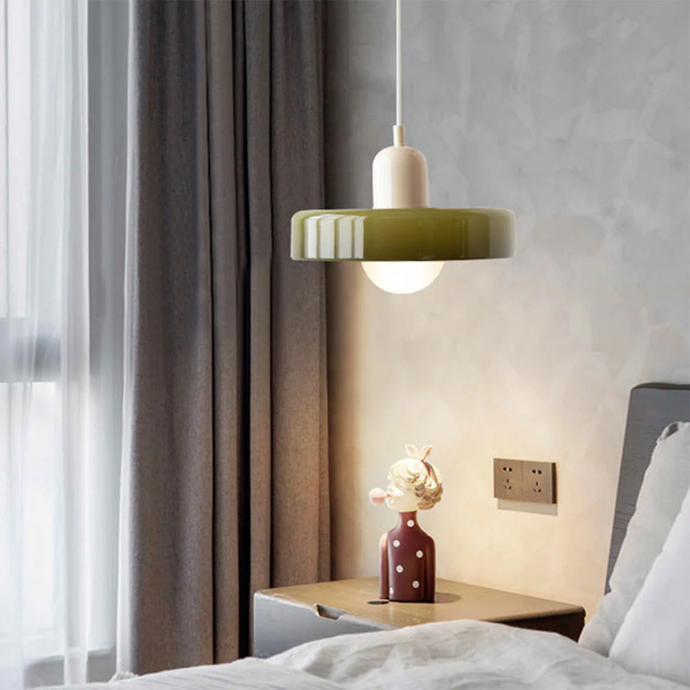 Modern Glass Pendant Light �C Minimalist LED Ceiling Fixture for Utility Rooms