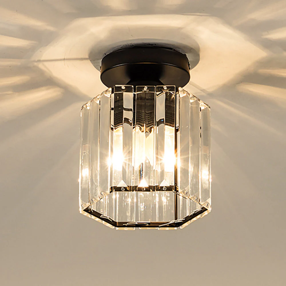 Modern Crystal Flush Ceiling Light �C Contemporary Hallway Chandelier Fixture
