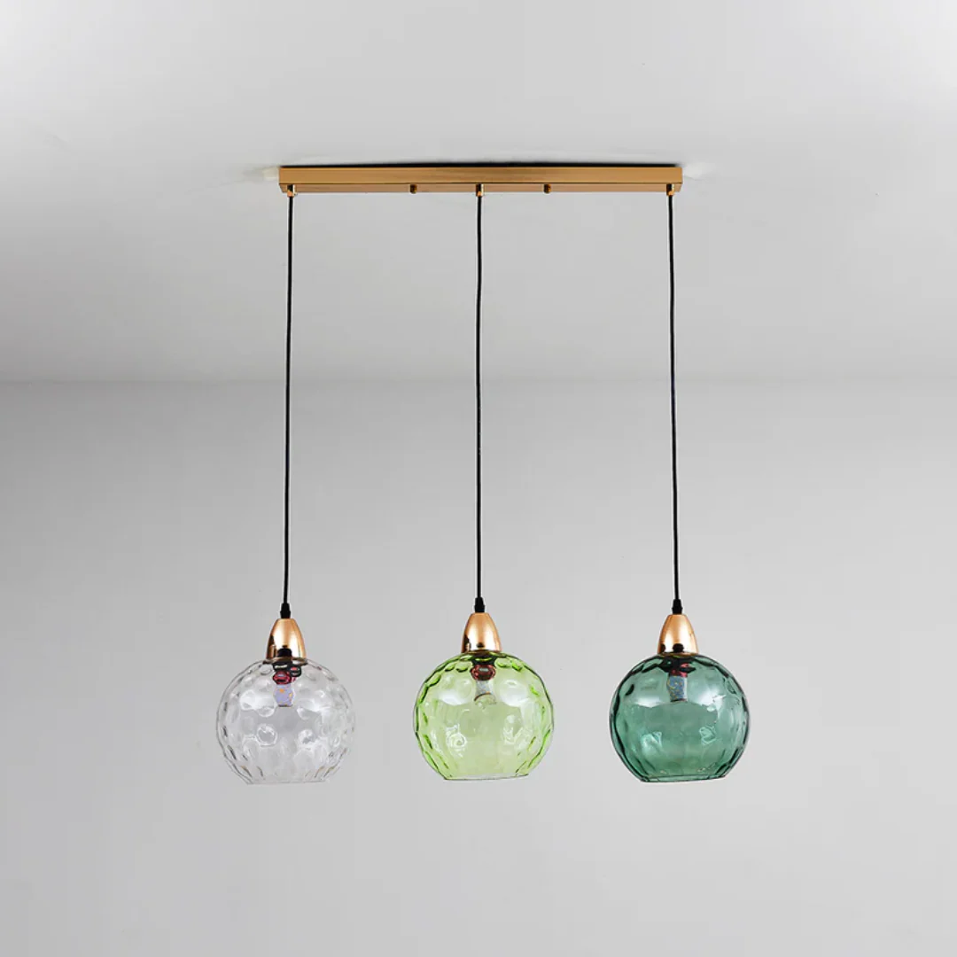 Modern Glass Cluster Pendant Light with 3 LED Globes - Cascade Design