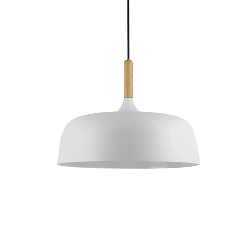 Modern Nordic Pendant Lamp with LED Lighting and Wooden Accent